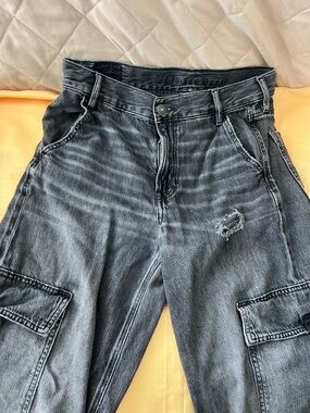 American Eagle super high rise baggy wide leg jeans